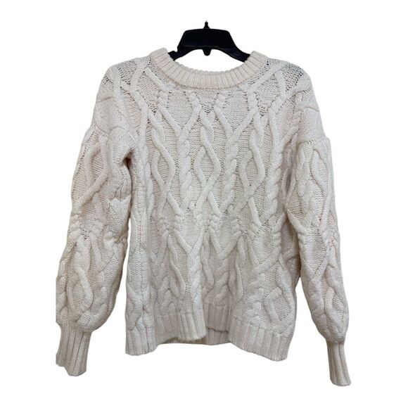 1. State Ivory Cable Knit Sweater - Picture 6 of 9
